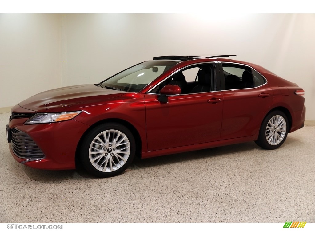 2018 Camry XLE V6 - Ruby Flare Pearl / Black photo #3