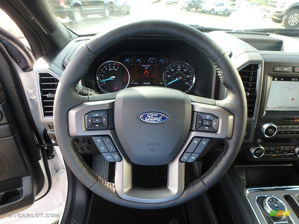 2019 Ford Expedition XLT 4x4 Ebony Steering Wheel Photo #134929456