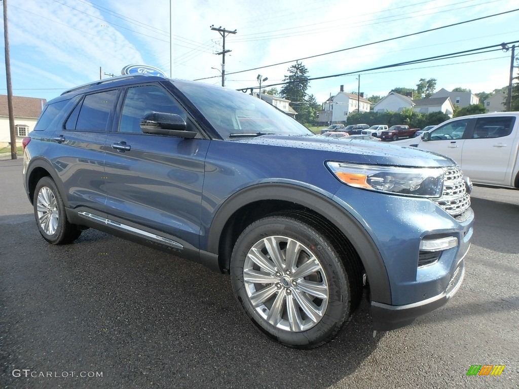 Blue Metallic 2020 Ford Explorer Limited 4WD Exterior Photo #134929981