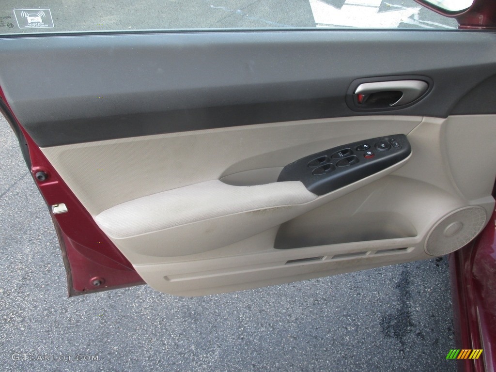 2010 Civic LX Sedan - Tango Red Pearl / Gray photo #9