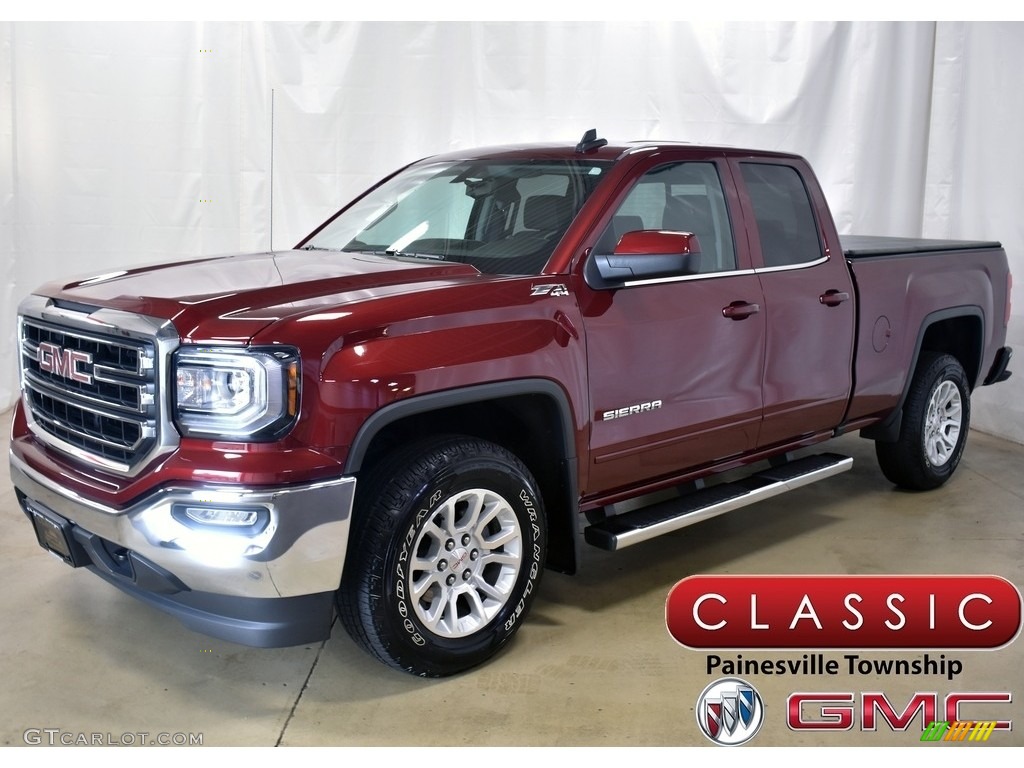 2017 Sierra 1500 SLE Double Cab 4WD - Crimson Red Tintcoat / Jet Black photo #1
