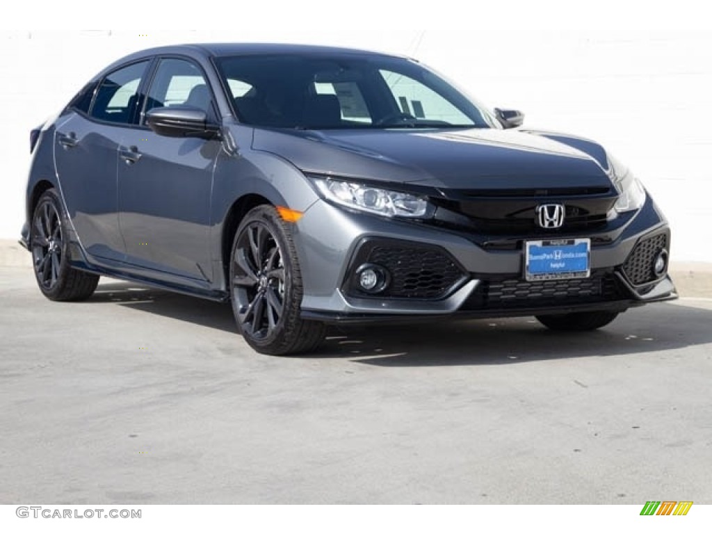 2019 Civic Sport Hatchback - Polished Metal Metallic / Black photo #1