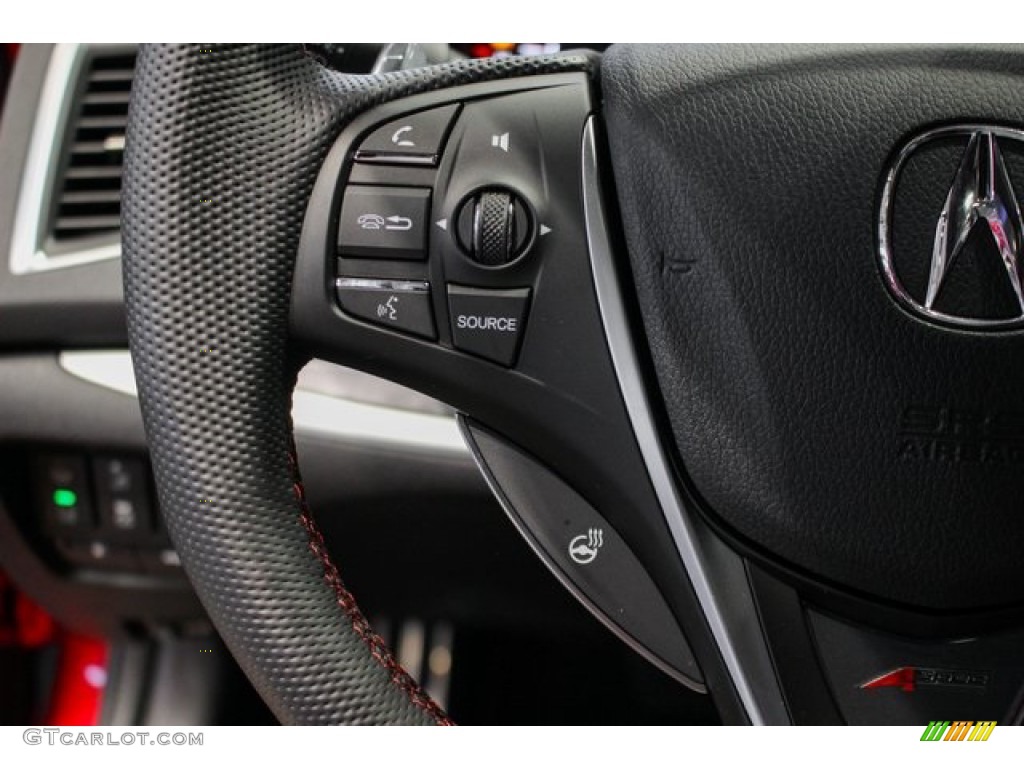 2020 Acura TLX PMC Edition SH-AWD Sedan Ebony Steering Wheel Photo #134935990