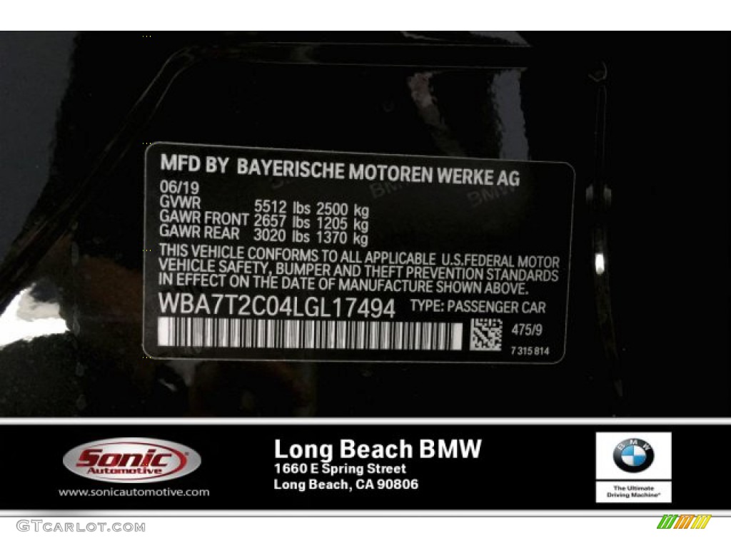 2020 7 Series 740i Sedan - Black Sapphire Metallic / Black photo #11
