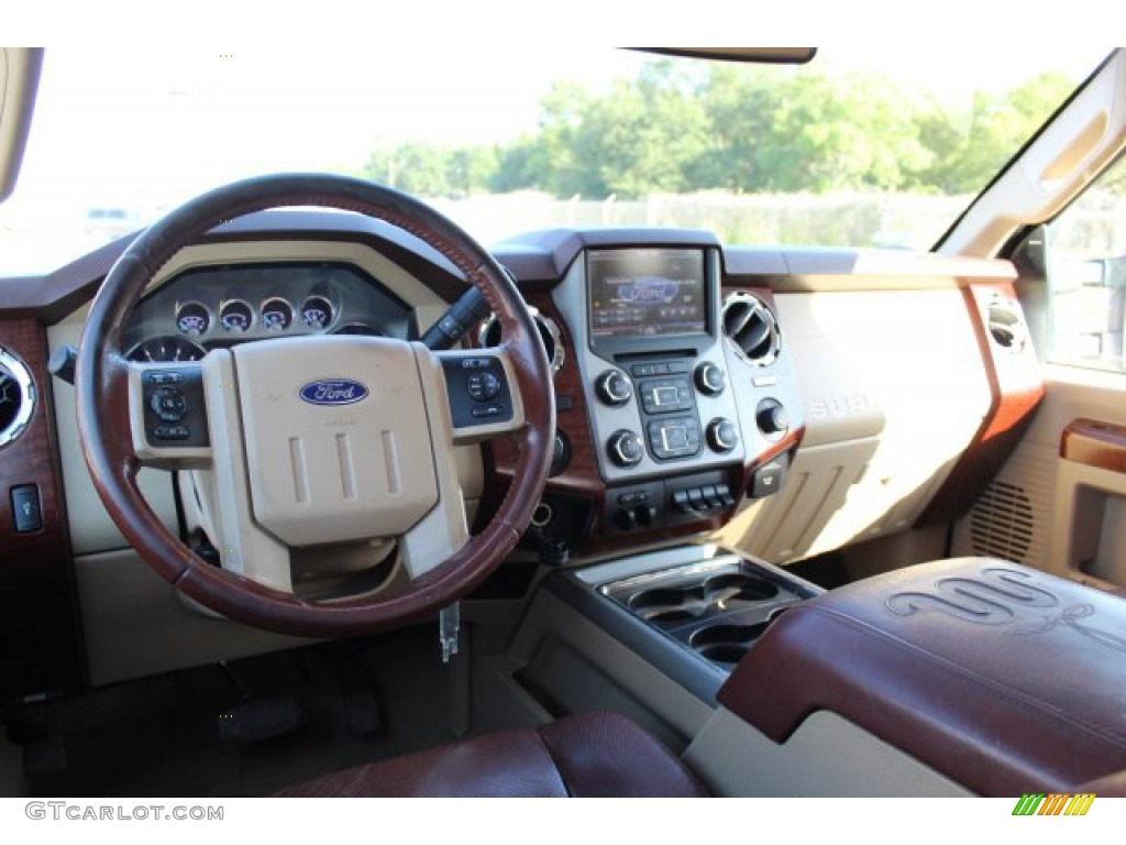 2014 F250 Super Duty King Ranch Crew Cab 4x4 - Blue Jeans Metallic / Platinum Pecan Leather photo #22