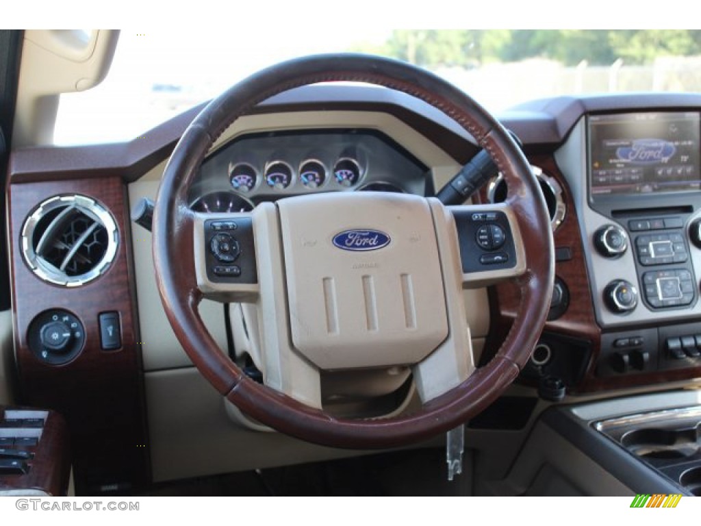 2014 F250 Super Duty King Ranch Crew Cab 4x4 - Blue Jeans Metallic / Platinum Pecan Leather photo #23