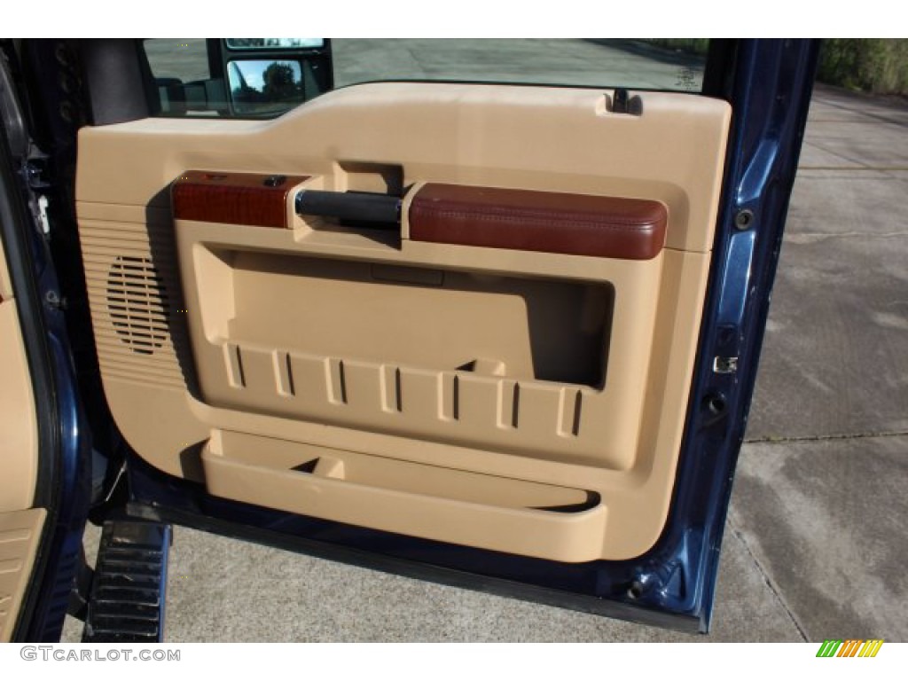 2014 F250 Super Duty King Ranch Crew Cab 4x4 - Blue Jeans Metallic / Platinum Pecan Leather photo #27