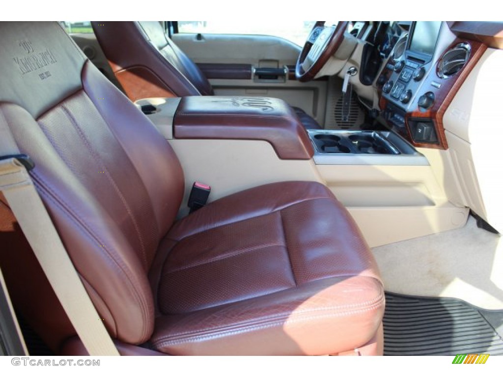 2014 F250 Super Duty King Ranch Crew Cab 4x4 - Blue Jeans Metallic / Platinum Pecan Leather photo #28
