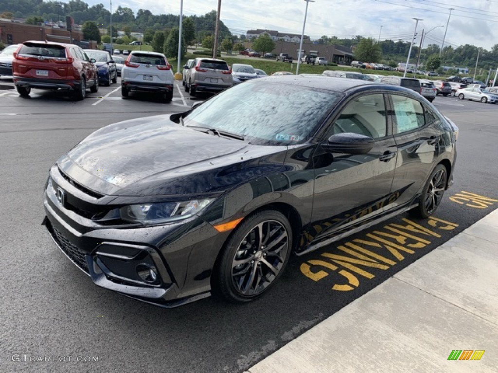 2020 Civic Sport Hatchback - Crystal Black Pearl / Black photo #4