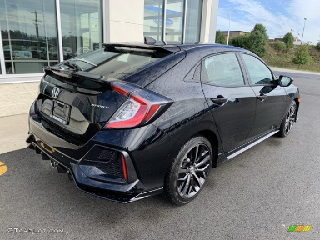 2020 Civic Sport Hatchback - Crystal Black Pearl / Black photo #7