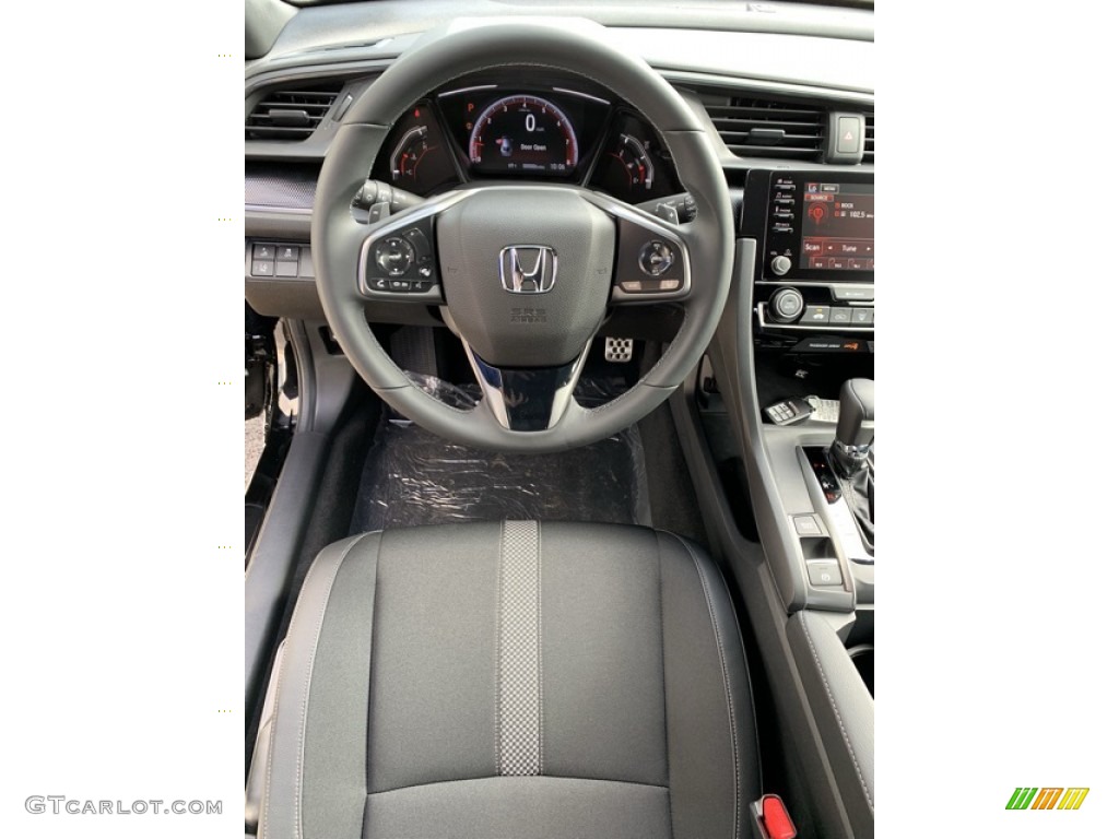 2020 Honda Civic Sport Hatchback Black Steering Wheel Photo #134941225