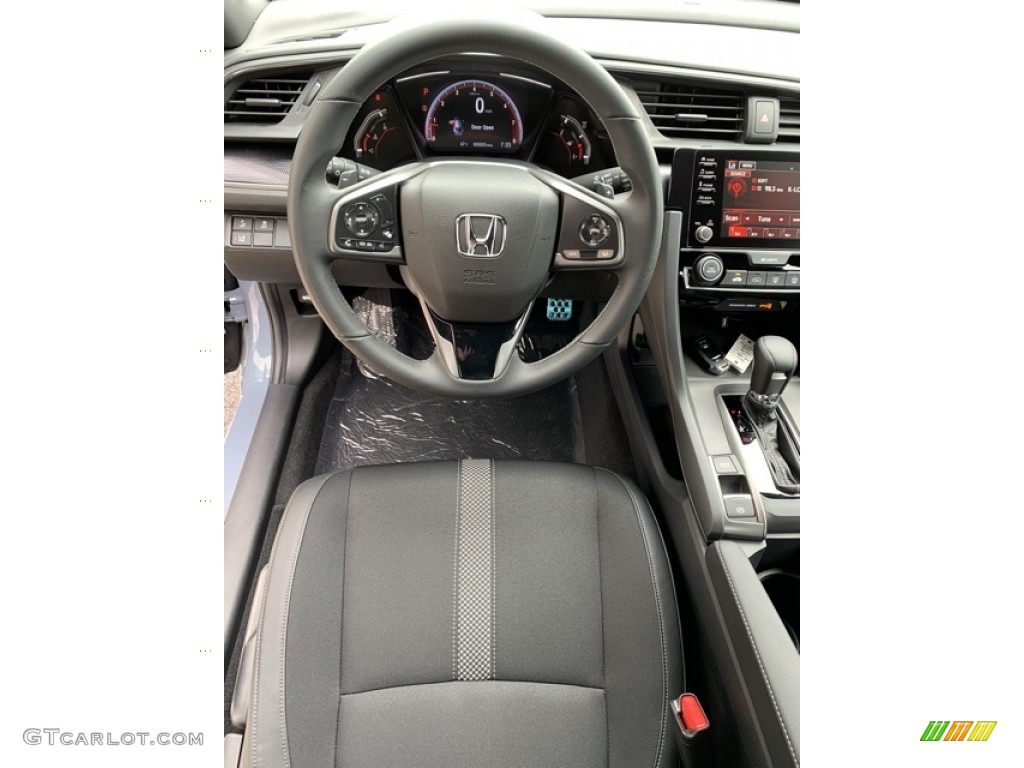 2020 Honda Civic Sport Hatchback Black Steering Wheel Photo #134941846