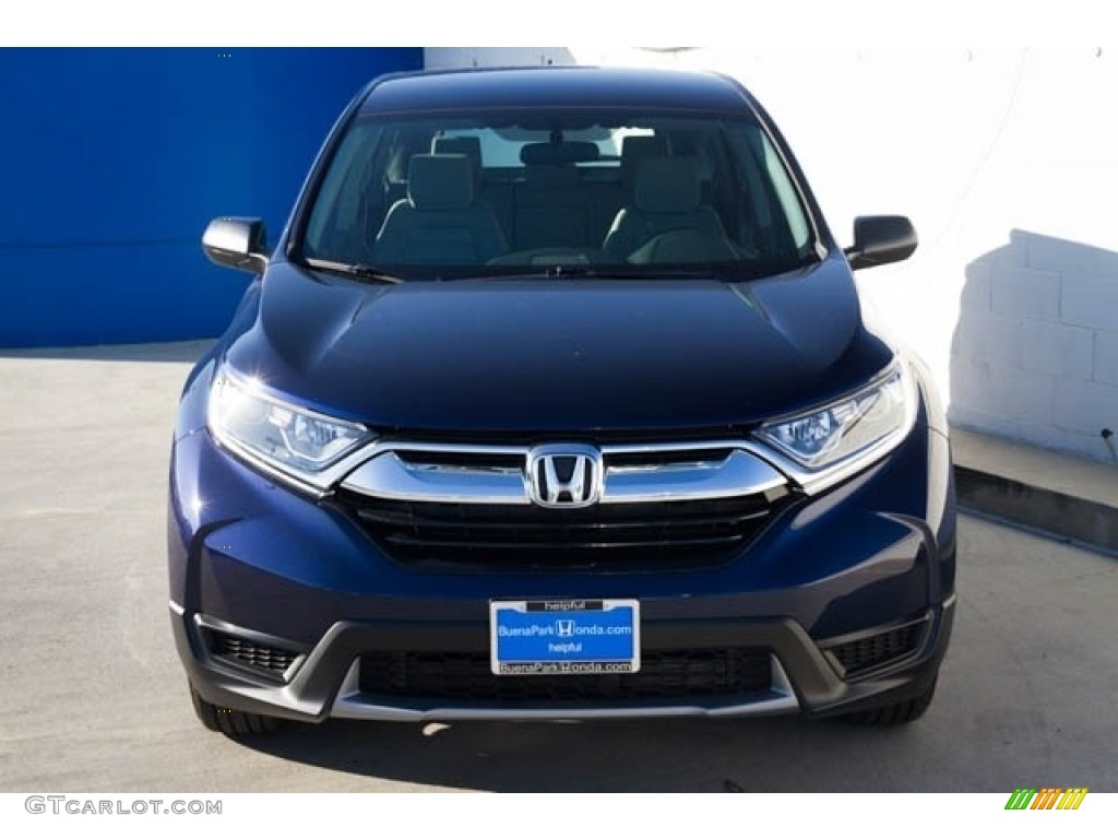 2019 CR-V LX - Obsidian Blue Pearl / Gray photo #3