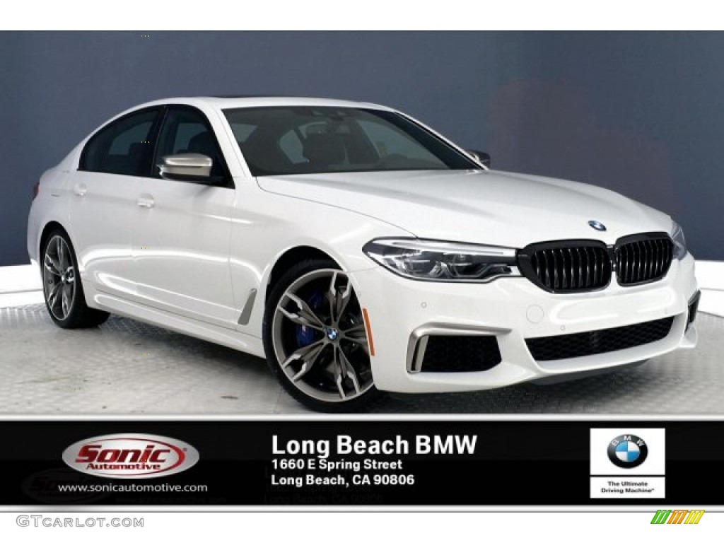 2020 5 Series M550i xDrive Sedan - Alpine White / Black photo #1