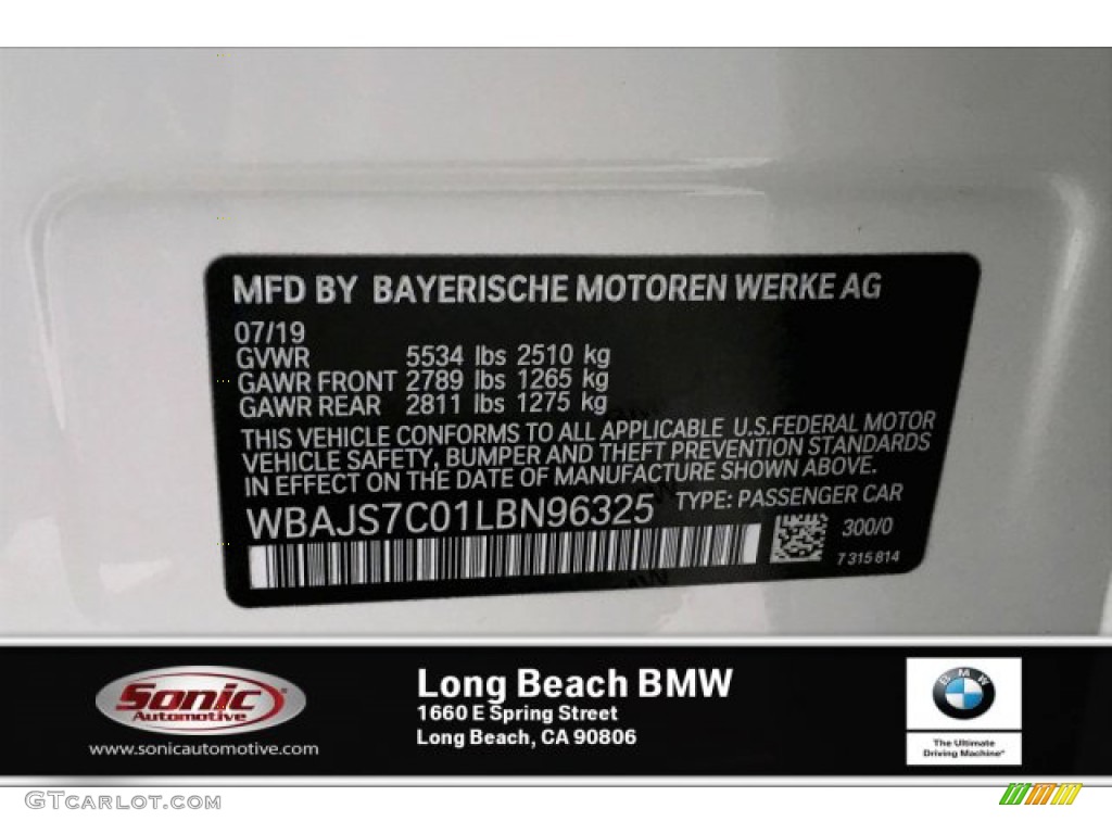 2020 5 Series M550i xDrive Sedan - Alpine White / Black photo #11