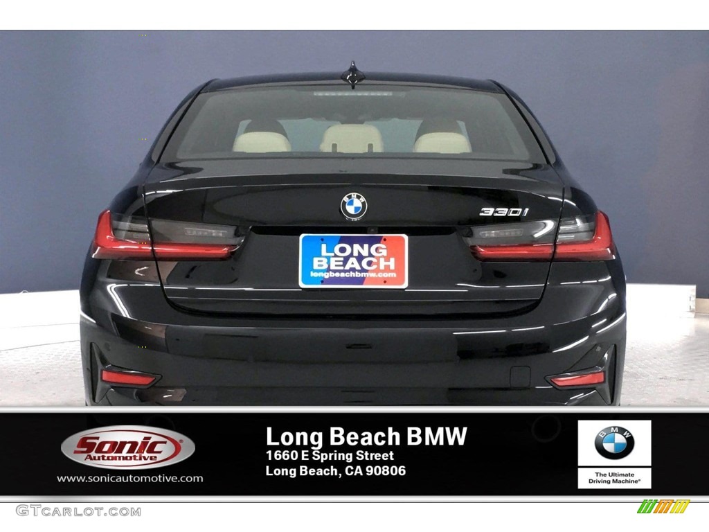 2019 3 Series 330i Sedan - Jet Black / Canberra Beige photo #3
