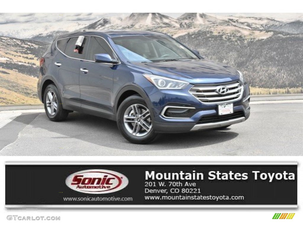 2017 Santa Fe Sport AWD - Nightfall Blue / Beige photo #1