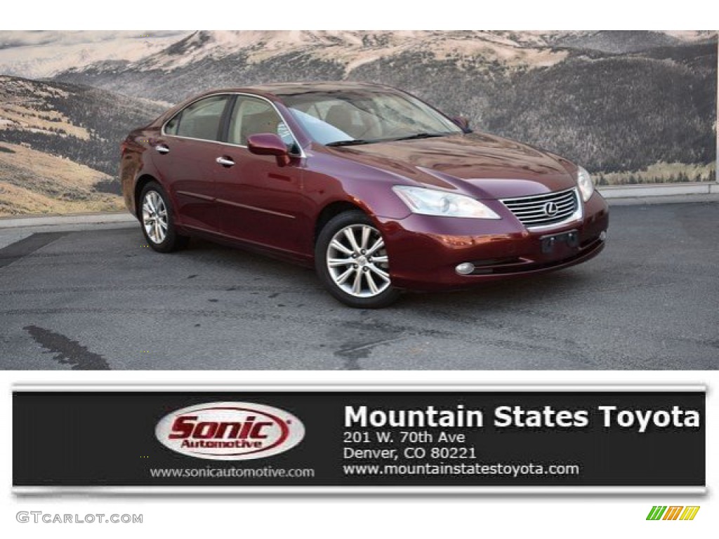 2007 ES 350 - Royal Ruby Red Metallic / Black photo #1