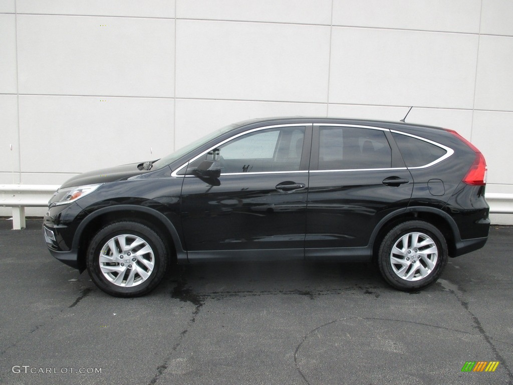 2016 CR-V EX AWD - Crystal Black Pearl / Black photo #2