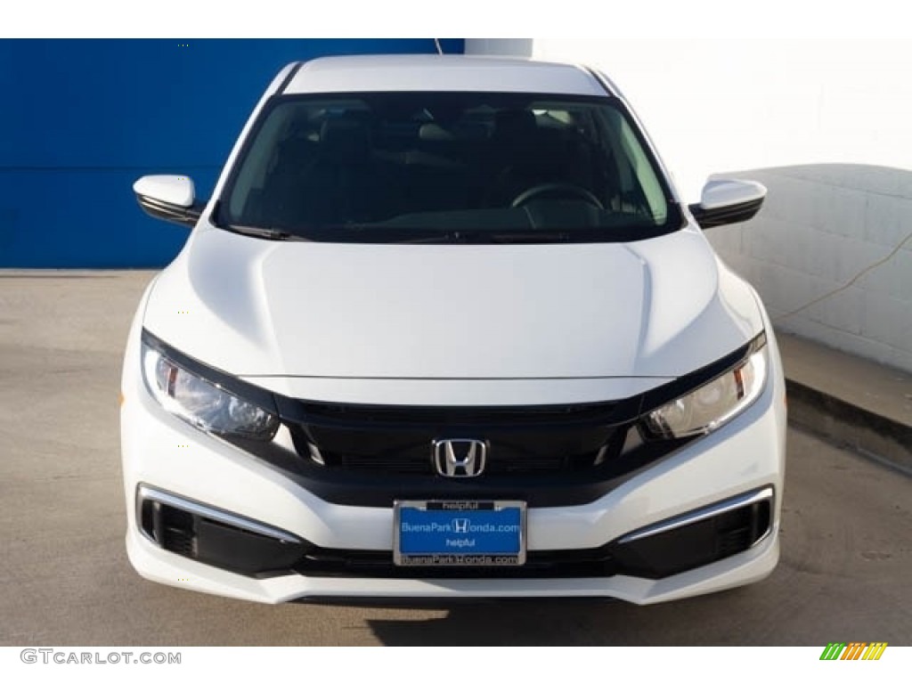 2019 Civic LX Sedan - Platinum White Pearl / Black photo #3