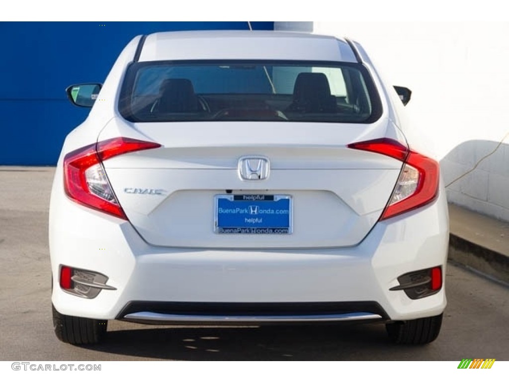 2019 Civic LX Sedan - Platinum White Pearl / Black photo #6