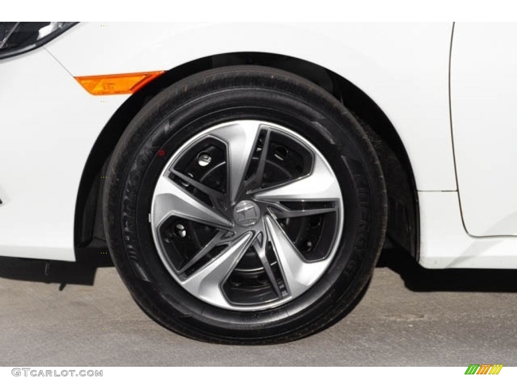 2019 Civic LX Sedan - Platinum White Pearl / Black photo #14
