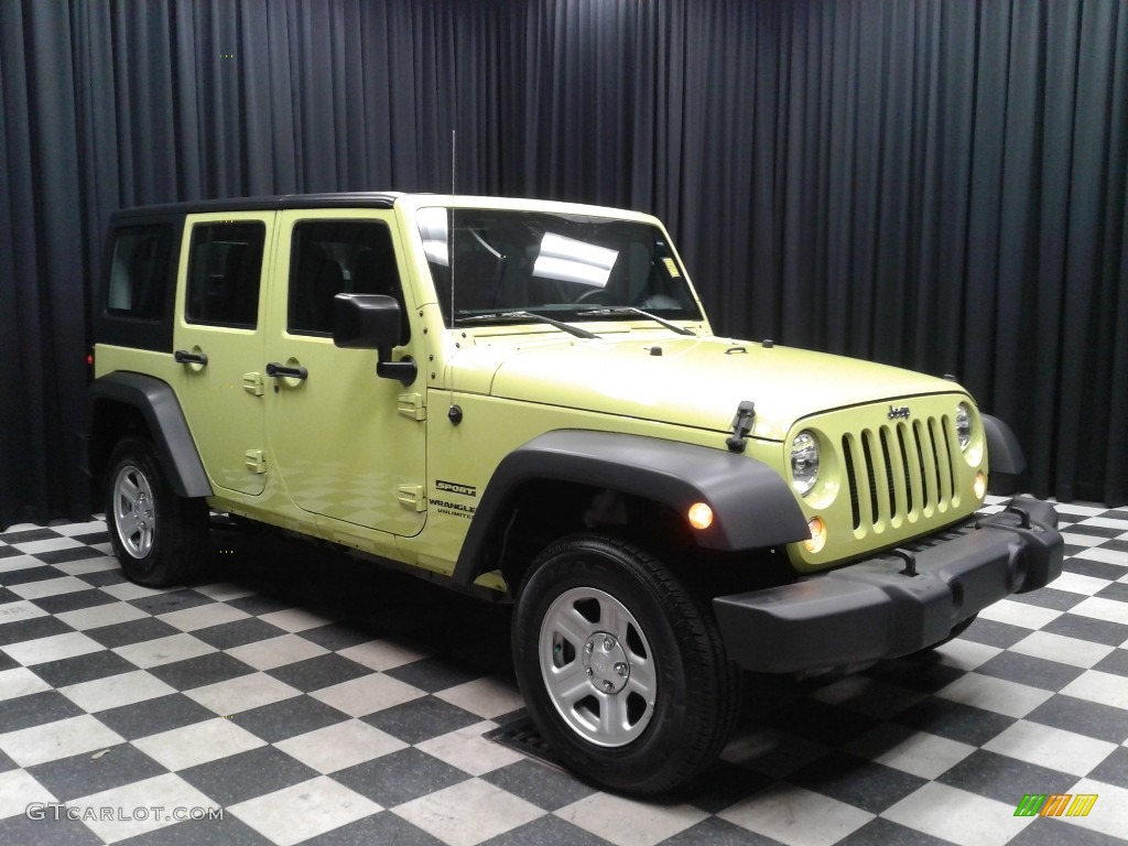 2017 Wrangler Unlimited Sport 4x4 - Hypergreen / Black photo #4