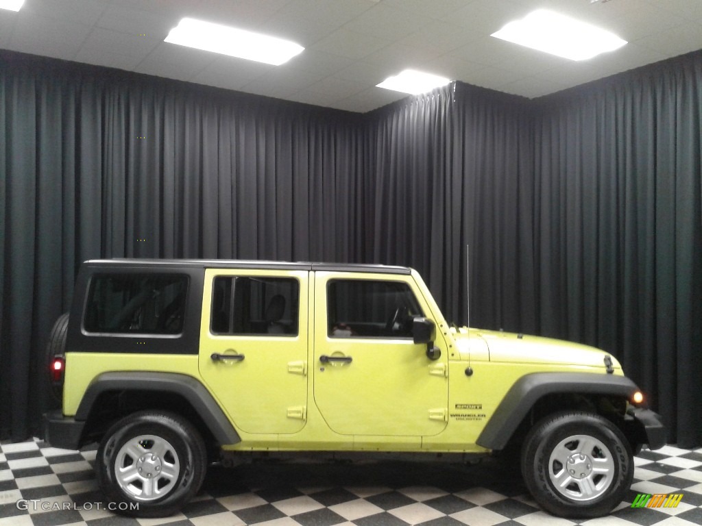 2017 Wrangler Unlimited Sport 4x4 - Hypergreen / Black photo #5