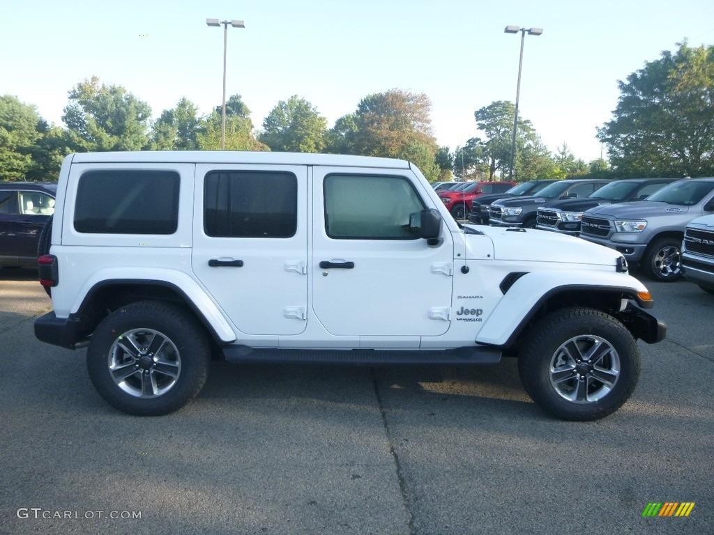 2020 Wrangler Unlimited Sahara 4x4 - Bright White / Dark Saddle/Black photo #6