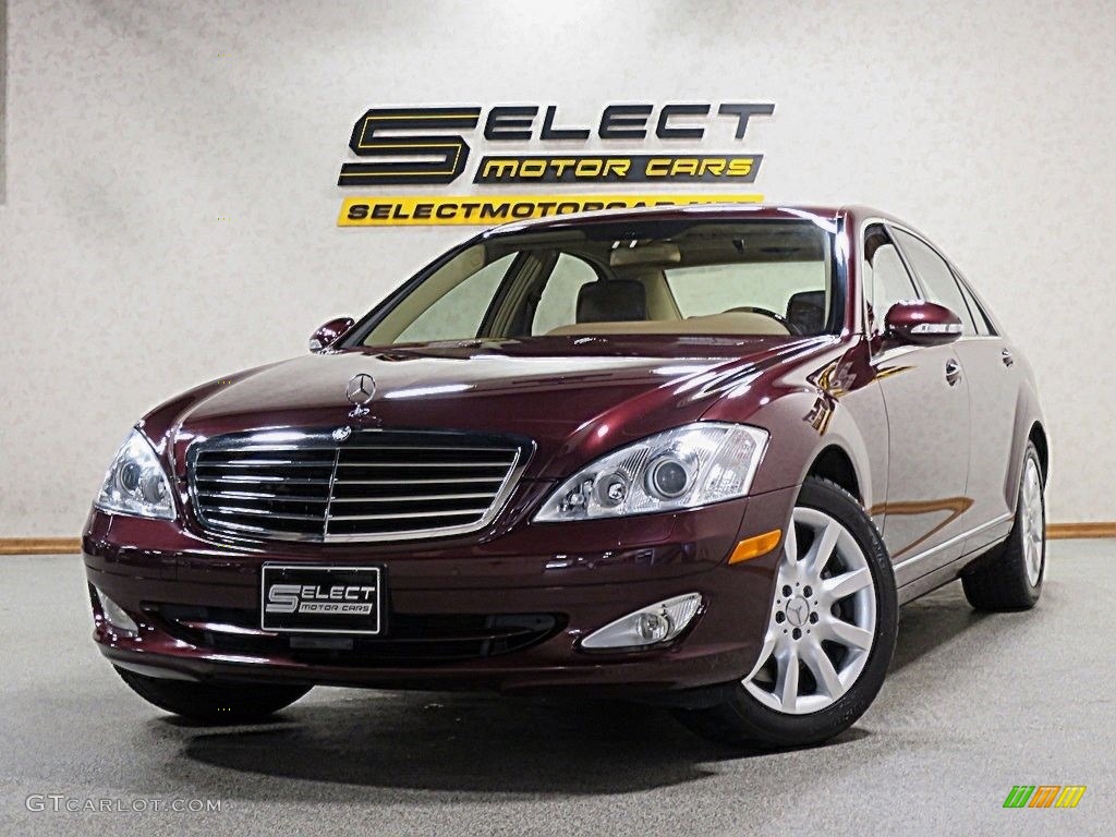 2007 S 550 4Matic Sedan - Barolo Red Metallic / Cashmere/Savanna photo #1