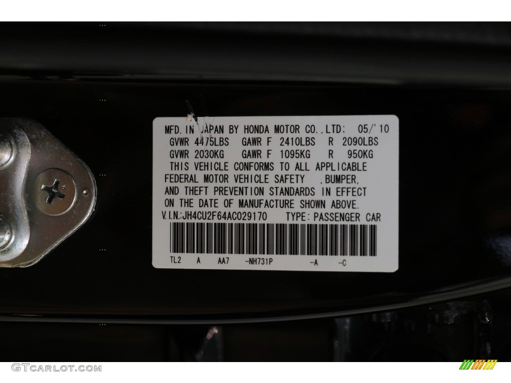 2010 TSX Sedan - Crystal Black Pearl / Ebony photo #20