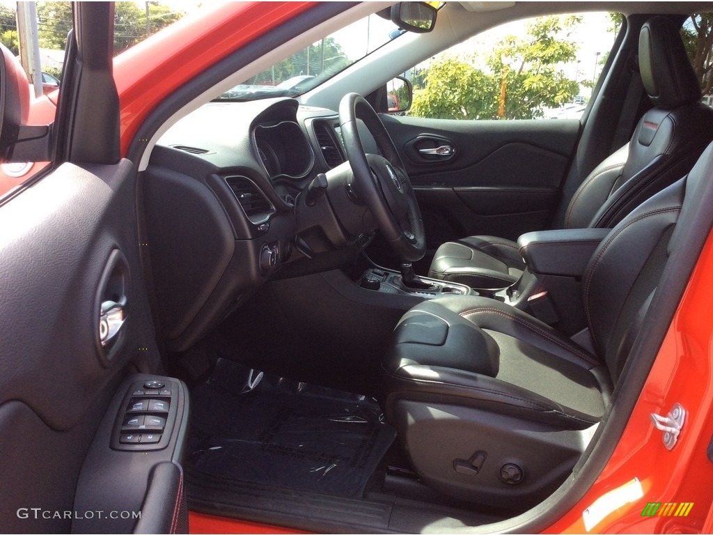 Black Interior 2019 Jeep Cherokee Trailhawk 4x4 Photo #134985392