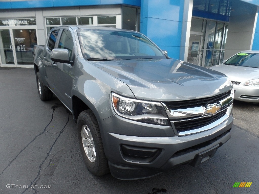 2018 Colorado WT Crew Cab 4x4 - Satin Steel Metallic / Jet Black/Dark Ash photo #1