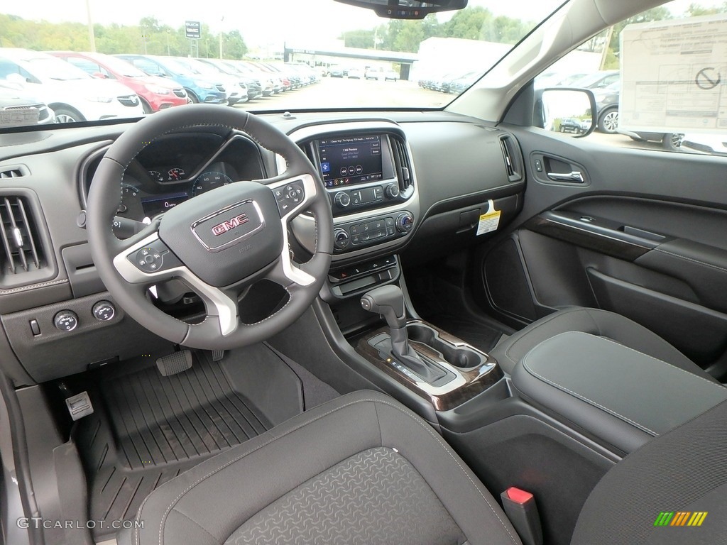 Jet Black Interior 2020 GMC Canyon SLE Extended Cab 4WD Photo #134994245
