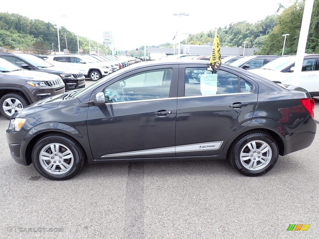 2015 Sonic LT Sedan - Ashen Gray Metallic / Jet Black/Dark Titanium photo #2