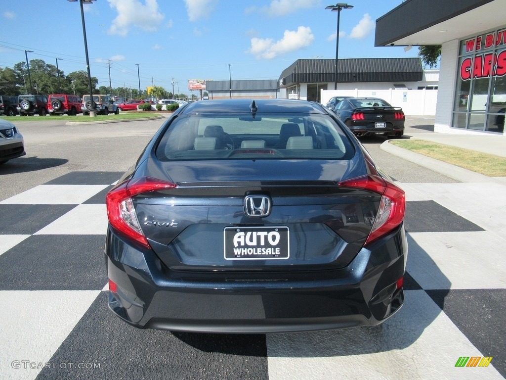 2017 Civic EX-L Sedan - Aegean Blue Metallic / Gray photo #4