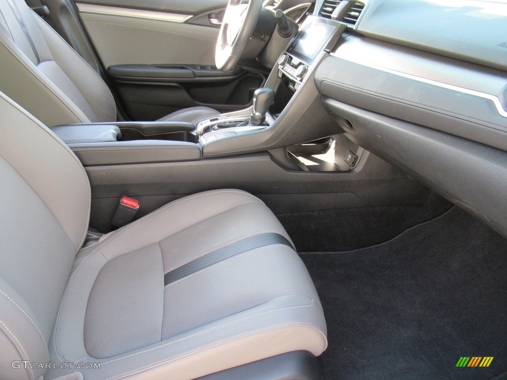 2017 Civic EX-L Sedan - Aegean Blue Metallic / Gray photo #13