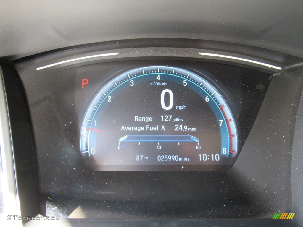 2017 Civic EX-L Sedan - Aegean Blue Metallic / Gray photo #17