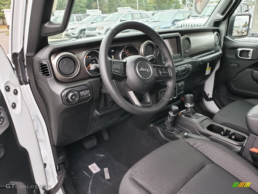 Black Interior 2020 Jeep Wrangler Unlimited Sport 4x4 Photo #135000294