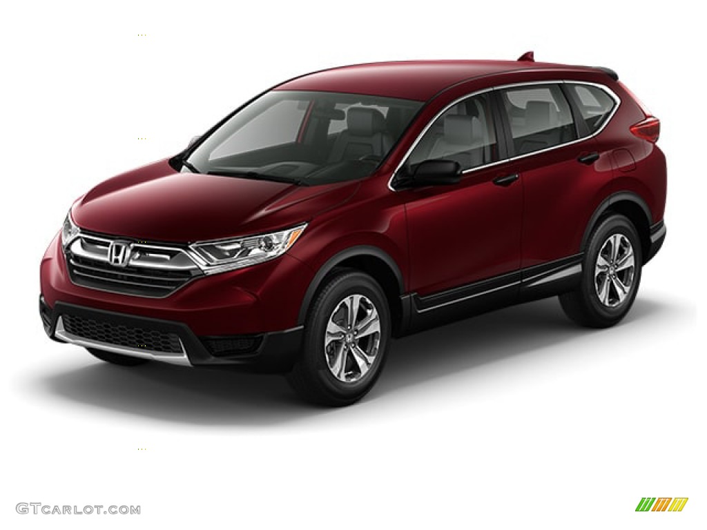 2019 CR-V LX - Basque Red Pearl II / Gray photo #29