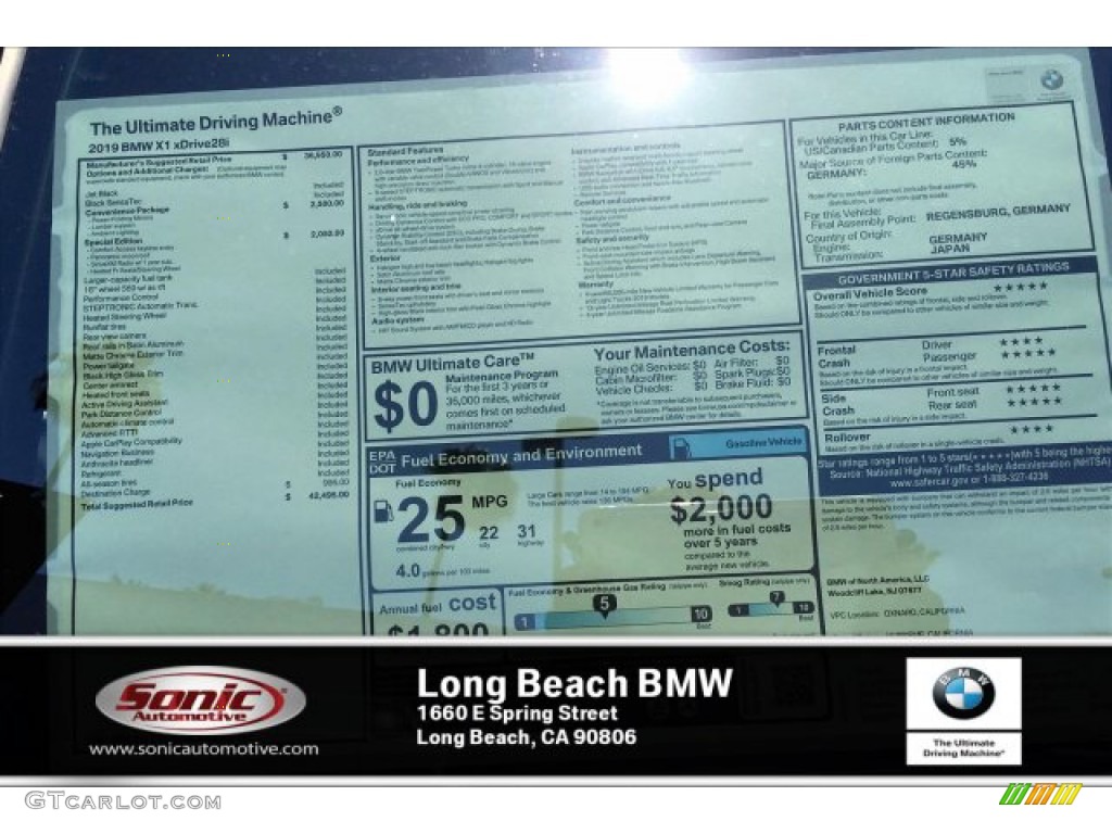 2019 X1 xDrive28i - Jet Black / Black photo #10