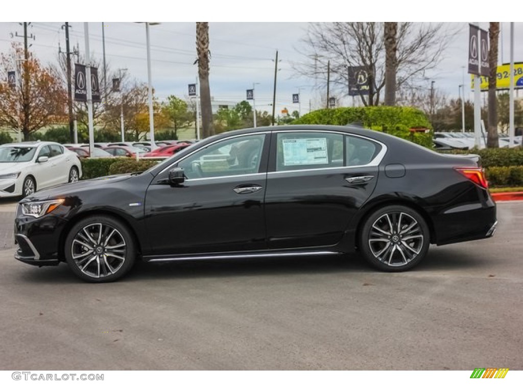 Majestic Black Pearl 2020 Acura RLX Sport Hybrid SH-AWD Exterior Photo #135010708