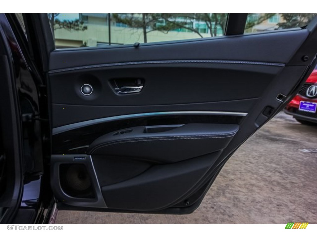 2020 Acura RLX Sport Hybrid SH-AWD Ebony Door Panel Photo #135011182