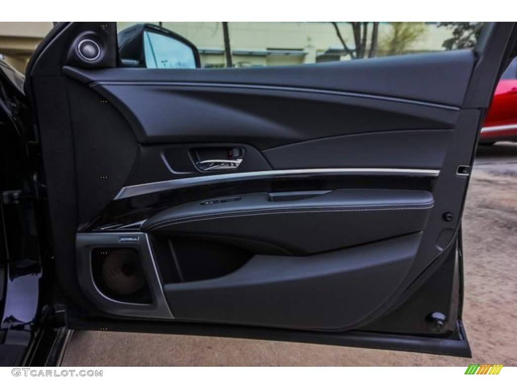 2020 Acura RLX Sport Hybrid SH-AWD Ebony Door Panel Photo #135011218