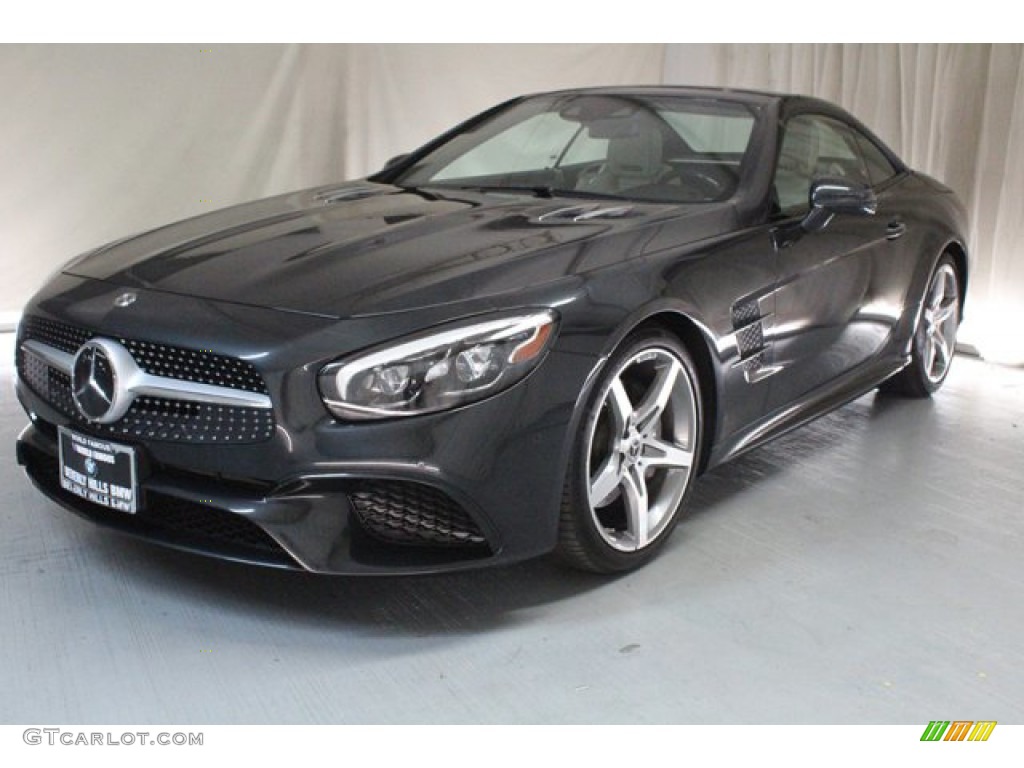 2018 SL 550 Roadster - Magnetite Black Metallic / Porcelain/Black photo #3