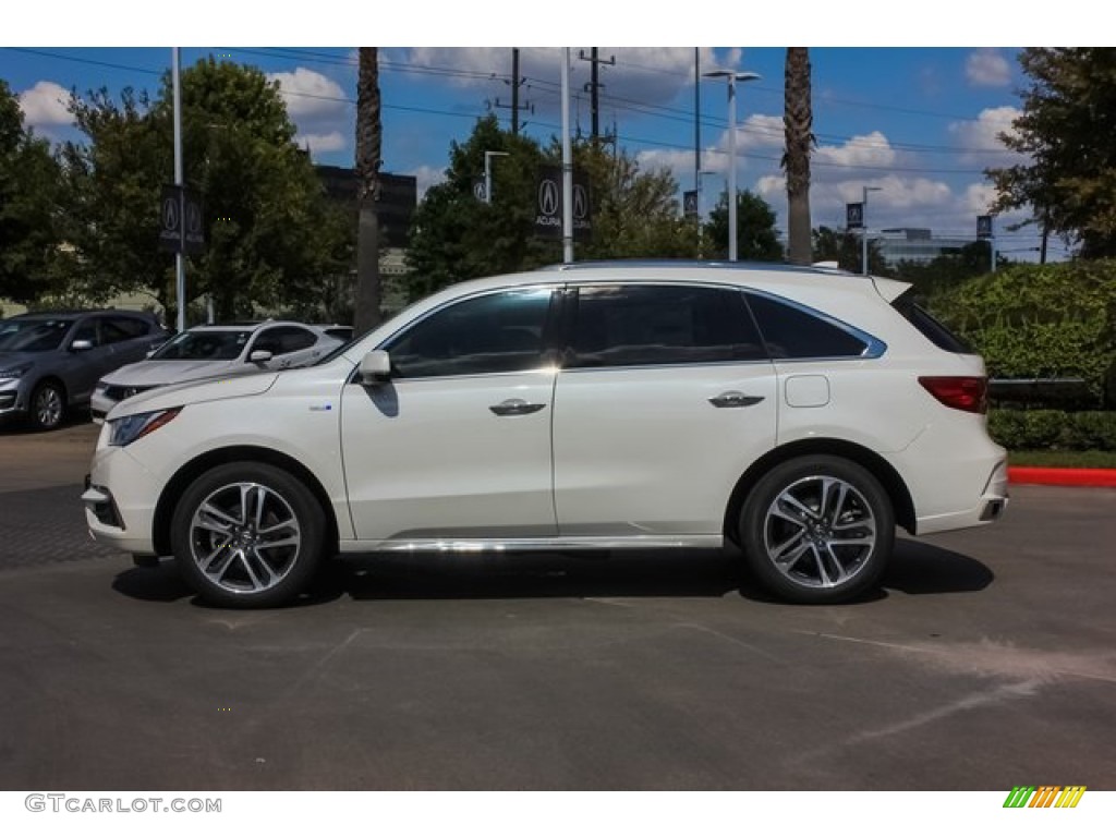 Platinum White Pearl 2020 Acura MDX Sport Hybrid SH-AWD Exterior Photo #135015520