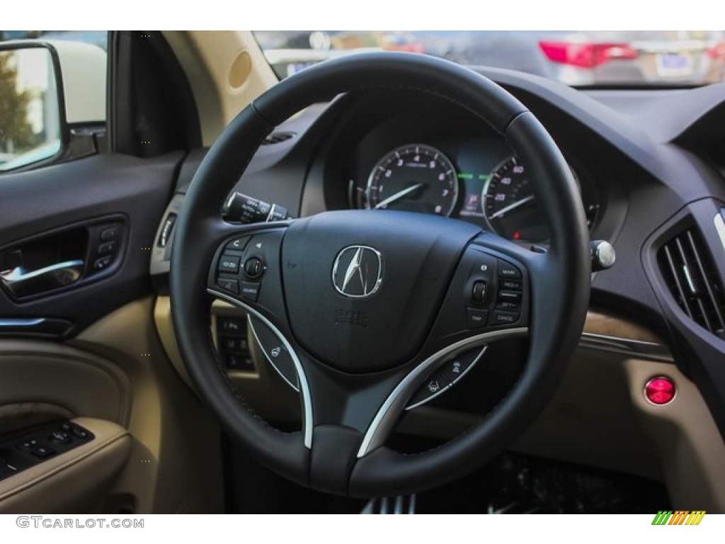 2020 Acura MDX Sport Hybrid SH-AWD Parchment Steering Wheel Photo #135015592