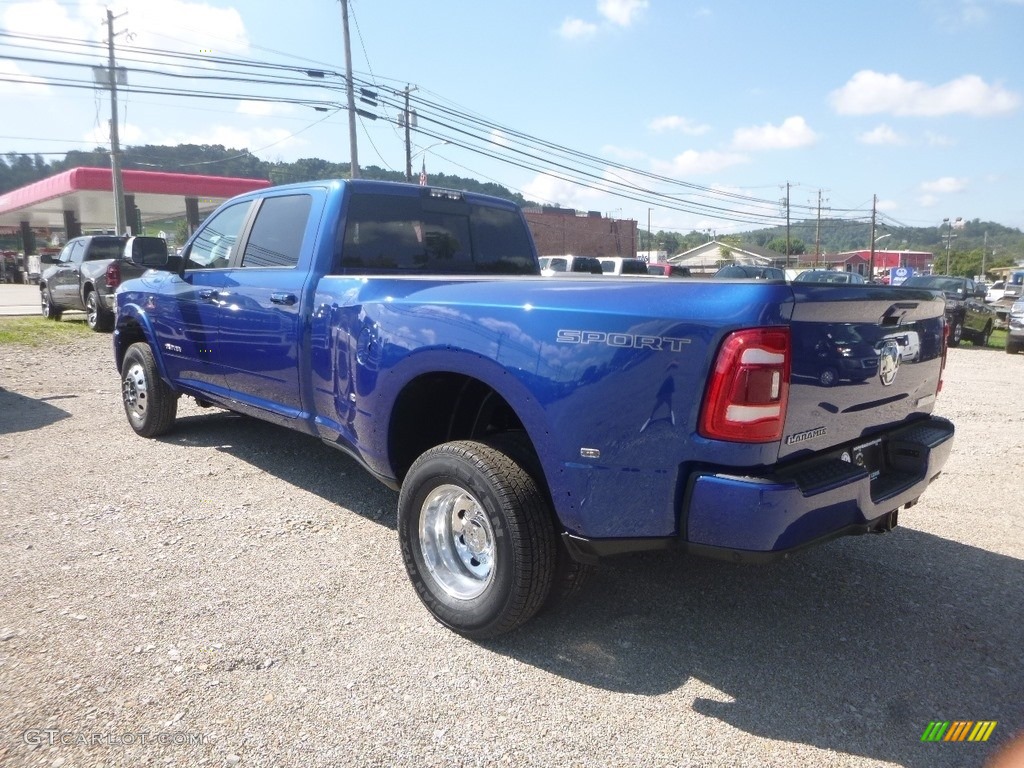 2019 3500 Laramie Crew Cab 4x4 - Blue Streak Pearl / Black photo #3