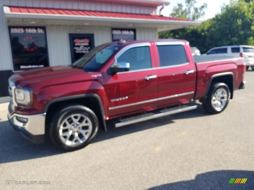2016 Sierra 1500 SLT Crew Cab 4WD - Crimson Red Tintcoat / Cocoa/Dune photo #30