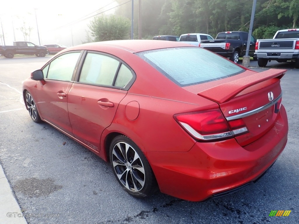 2013 Civic Si Sedan - Sunburst Orange Pearl / Black photo #4